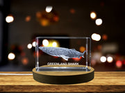 Captivating 3D Engraved Crystal | Greenland Shark