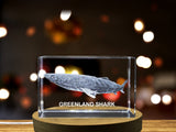 Captivating 3D Engraved Crystal | Greenland Shark A&B Crystal Collection