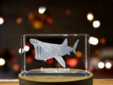 Serene 3D Engraved Crystal | Basking Shark A&B Crystal Collection