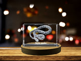 Enchanting 3D Engraved Crystal | Milk Snake