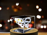 Enchanting 3D Engraved Crystal | Milk Snake A&B Crystal Collection