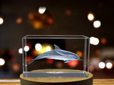 Stunning Clymene Dolphin Sculpted in Shimmering Crystal Collector's Statue A&B Crystal Collection