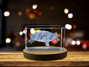 Pond Slider Turtle Engraved Crystal Paperweight - Common Yet Captivating Freshwater Species Replica