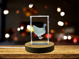 Transylvanian Naked Neck Chicken Recognition Award - Exquisite Engraved Crystal Figurine