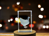 Transylvanian Naked Neck Chicken Recognition Award - Exquisite Engraved Crystal Figurine - Custom Award From A&B Crystal Collection