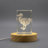 Dodo — 3D laser-engraved crystal keepsake, Made in Canada