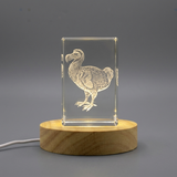 3D Engraved Dodo Crystal Figurine