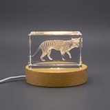 Tasmanian Tiger 3D Engraved Crystal Figurine