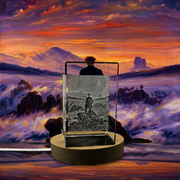 Wanderer above the Sea of Fog 3D Engraved Crystal
