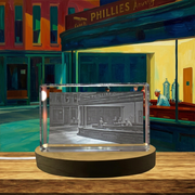 Nighthawks  3D Engraved Crystal 