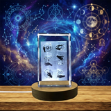 Mystical Hands 3D Engraved Crystal Recognition Trophy Award Keepsake Decor - Unique Canadian Design - Custom Award From A&B Crystal Collection
