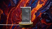 Volcano 3D Engraved Crystal