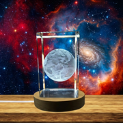 Planet Earth 3D Engraved Crystal 