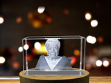 Maya Angelou 3D Engraved Crystal - Celebrate the Legacy of a Literary Icon and Civil Rights Activist A&B Crystal Collection