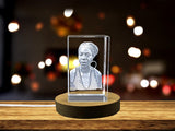 Nina Simone 3D Engraved Crystal - Celebrate the Legacy of the "High Priestess of Soul" A&B Crystal Collection