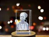 Nina Simone 3D Engraved Crystal - Celebrate the Legacy of the "High Priestess of Soul" A&B Crystal Collection