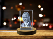 Martin Luther King Jr. 3D Engraved Crystal - Celebrate the Legacy of the 