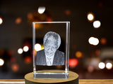 Nelson Mandela 3D Engraved Crystal - Celebrate the Legacy of the "Father of the Nation" A&B Crystal Collection