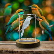 Green Bee Eater 3D Engraved Crystal 3D Engraved Crystal Keepsake/Gift/Decor/Collectible/Souvenir