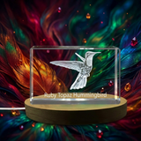 Ruby Topaz Hummingbird 3D Engraved Crystal Trophy Award - Unique Collectible Decor - Custom Award From A&B Crystal Collection