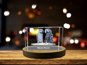 Vivacious Crystal Macaw Sculpture - A Feathered Masterpiece of Miniature Realism