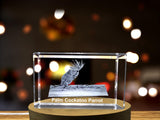 Vivacious Crystal Palm Cockatoo Sculpture - A Feathered Masterpiece A&B Crystal Collection