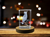 Vivacious Crystal Triton Cockatoo Sculpture - A Feathered Masterwork A&B Crystal Collection