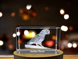 Vivacious Crystal Jardine's Parrot Sculpture - A Masterful Feathered Portrait A&B Crystal Collection