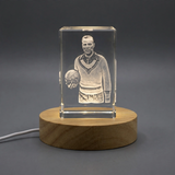 Honoring Ricardo Zamora: Exquisite 3D Engraved Crystal Gift
