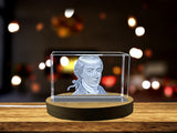 Unique Emmanuel Kant 3D Engraved Crystal Portrait Gift for Philosophy Lovers and Academics