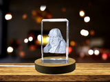 Unique Georg Hegel 3D Engraved Crystal Portrait Gift for Admirers of German Idealism