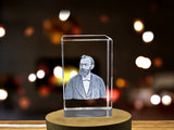 Unique 3D Engraved Crystal Gift commemorating Alfred Nobel and his contributions A&B Crystal Collection