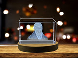 Commemorative 3D Engraved Crystal Sculpture Honoring Alessandro Volta A&B Crystal Collection