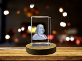 This Exquisite 3D Crystal Sculpture Honoring Founding Father Benjamin Franklin