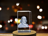 This Exquisite 3D Crystal Sculpture Honoring Founding Father Benjamin Franklin A&B Crystal Collection