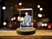 Thomas Edison Engraved 3D Crystal Sculpture, a Unique Invention Gift for Edison's Admirers