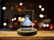 Beautiful Leonardo Da Vinci Engraved Crystal Sculpture | Unique Gift for Art Lovers