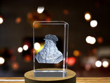 Beautiful Leonardo Da Vinci Engraved Crystal Sculpture | Unique Gift for Art Lovers A&B Crystal Collection