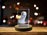 Unique Rudolf Diesel Engraved Crystal Sculpture for Engineering Enthusiasts