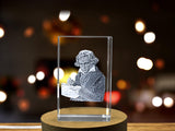 Beethoven 3D Engraved Crystal Sculpture | Legendary Composer Collectible Gift A&B Crystal Collection