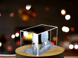 Johann Bach 3D Engraved Crystal Sculpture | Baroque Composer A&B Crystal Collection