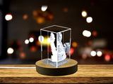 Frédéric Chopin 3D Engraved Crystal Sculpture | Romantic Composer Collectible A&B Crystal Collection