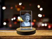 Christopher Columbus 3D Engraved Crystal Sculpture | Explorer Collectible