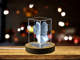 Christopher Columbus 3D Engraved Crystal Sculpture | Explorer Collectible A&B Crystal Collection