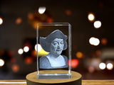 Christopher Columbus 3D Engraved Crystal Sculpture | Explorer Collectible A&B Crystal Collection