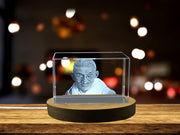 Mohandas Gandhi 3D Engraved Crystal Sculpture | Father of Nation Collectible