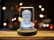 Gorgeous Platon 3D Engraved Crystal Gift for Special Occasions