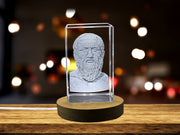 Gorgeous Platon 3D Engraved Crystal Gift for Special Occasions