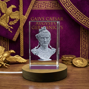 Gaius Caesar Augustus Germanicus 3D Engraved Crystal Trophy - Elegant Recognition Gift for History Enthusiasts
