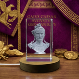 Gaius Caesar Augustus Germanicus 3D Engraved Crystal Trophy - Elegant Recognition Gift for History Enthusiasts - Custom Award From A&B Crystal Collection